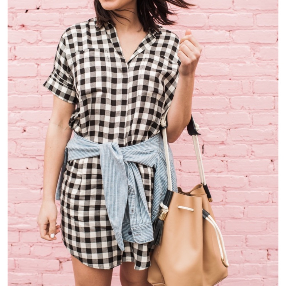 Madewell Gingham Shirt Dress